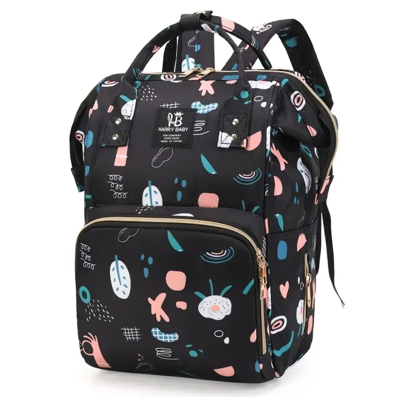 Multifunctional Waterproof Nappy Backpack - Large Capacity Diaper Bag for Mom