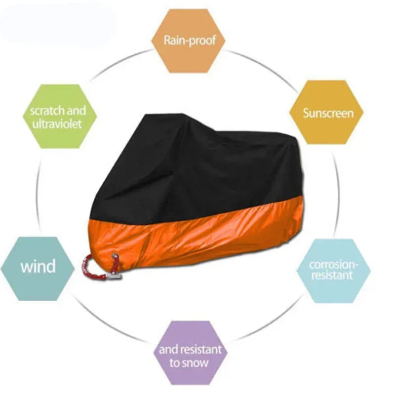 Motorcycle Cover, Rain, UV, Dustproof Cover storage  Honda Suzuki Kawasaki KTM