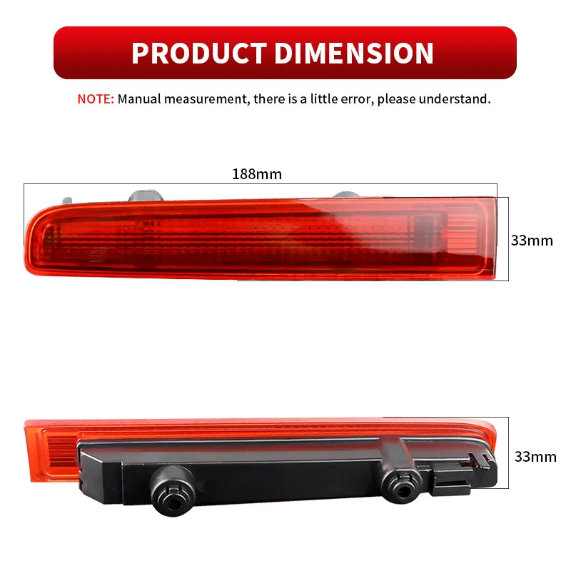 VW Transporter BARN DOOR T5 T6 Caravelle LED Third Brake Light SMOKE LENS 03-16