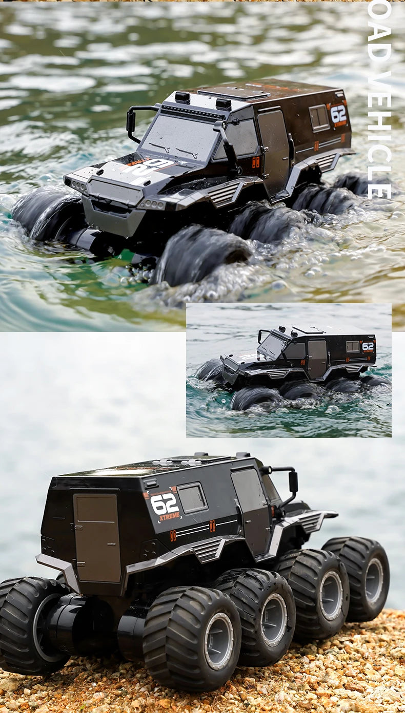 8X8 RC Car 8WD Amphibious Off-Road Stunt Truck 2.4G Waterproof Racing Crawler