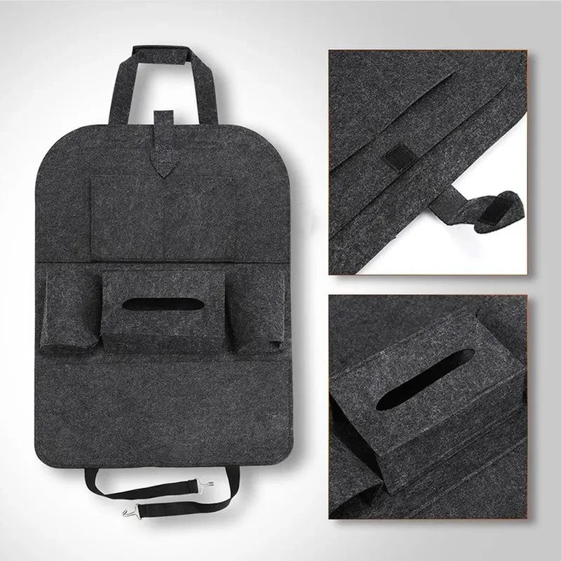 Universal Car Back Seat Storage Bag – 6-Pocket Hanging Trunk Organizer