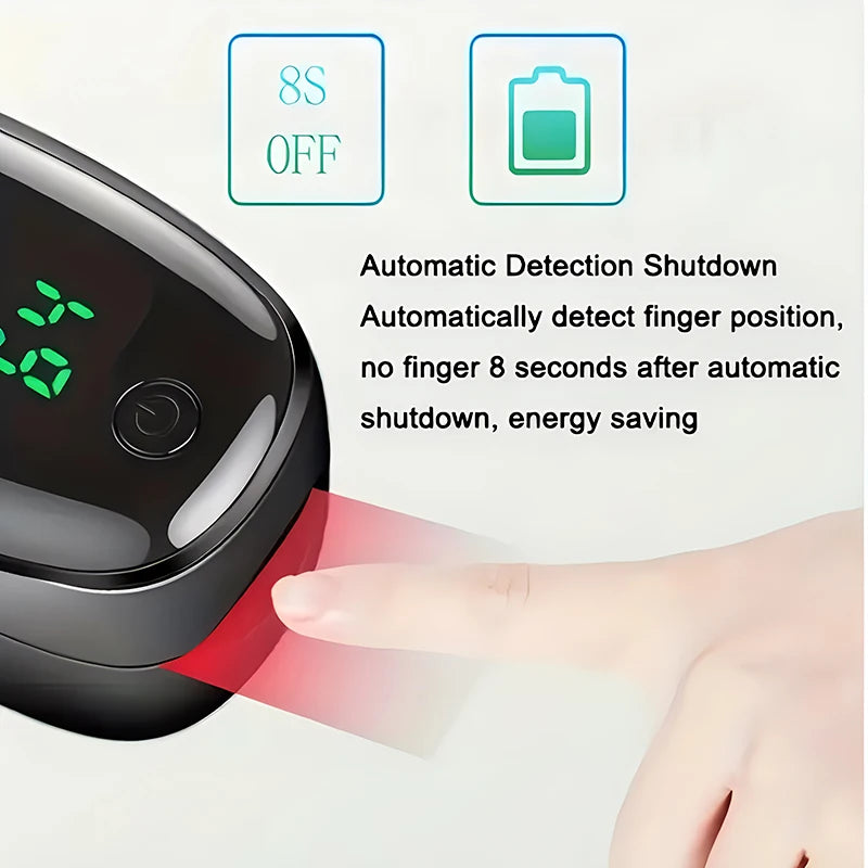 Finger Clip Pulse Oximeter | OLED Screen Blood Oxygen & Heart Rate Monitor