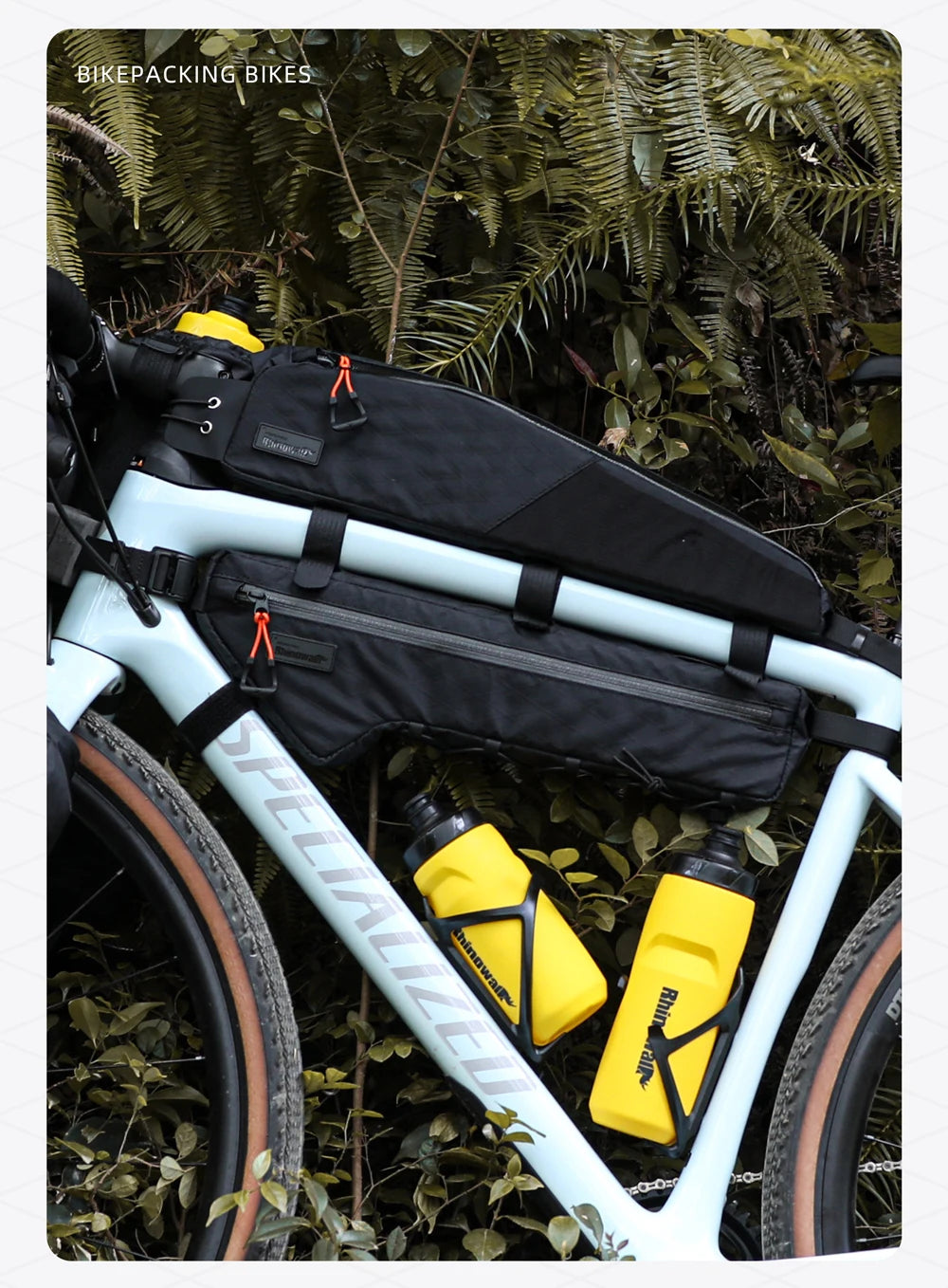 Rhinowalk 2.1L Waterproof Bike Top Tube Bag MTB Gravel Frame Storage Pouch