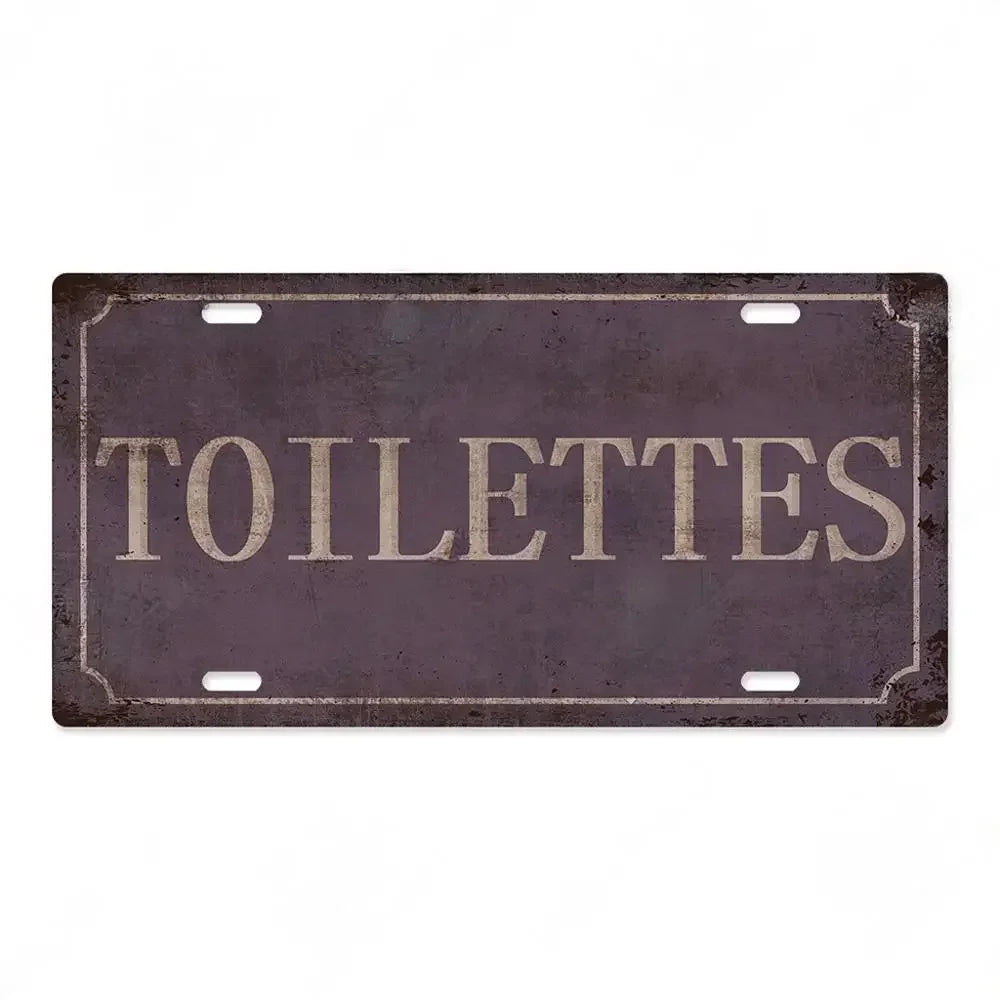 Vintage style Restroom Metal Sign Plaque Plate for Bar, Club, Toilet, Bathroom