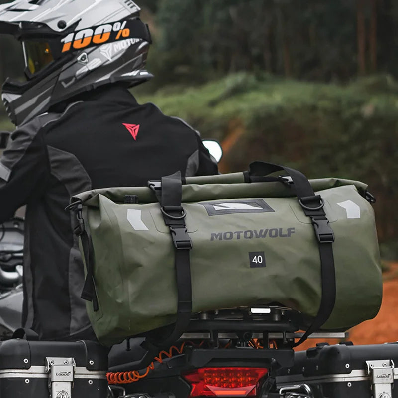 Waterproof Motorcycle Tail Bag 40/66L KTM BMW Yamaha Moto Luggage High Capacity