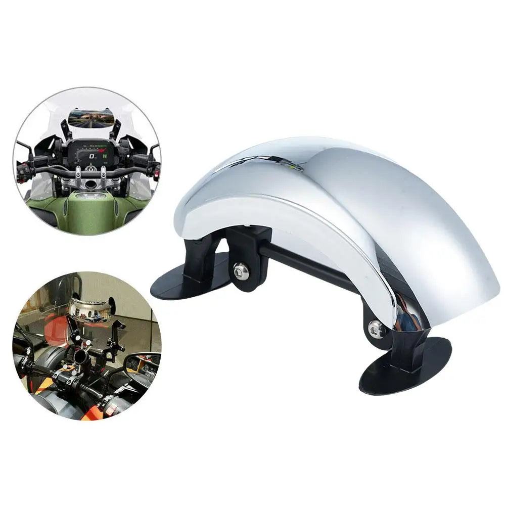 Motorcycle 180° Blind Spot Mirror Wide Angle Rearview Windscreen Touring Safety