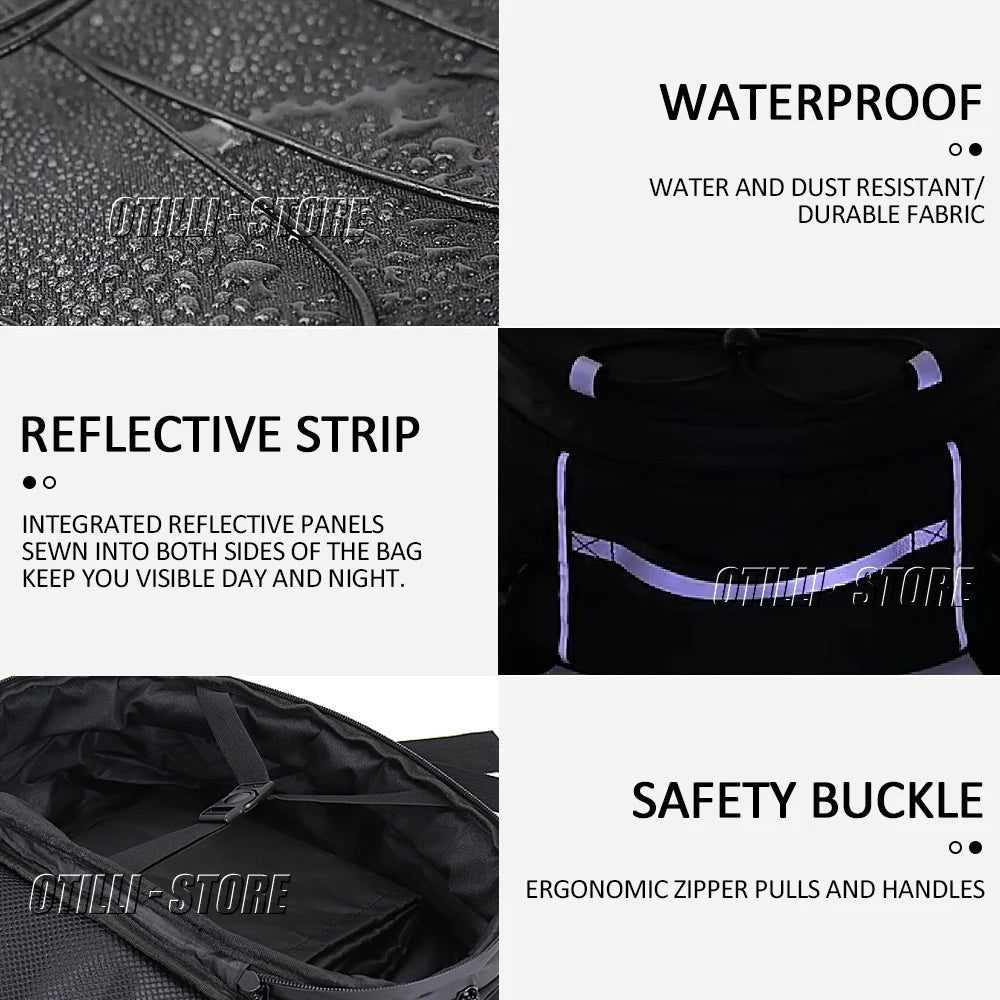 Waterproof Motorcycle Tail Bag 18L Rear Seat Bag for BMW R1200GS R1250GS F850GS