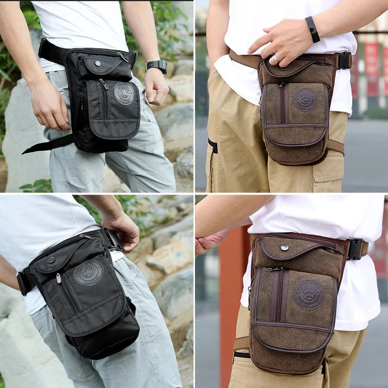 Motorcycle Leg Drop Bag Waterproof Thigh Hip Pouch Tactical Travel Pack waist