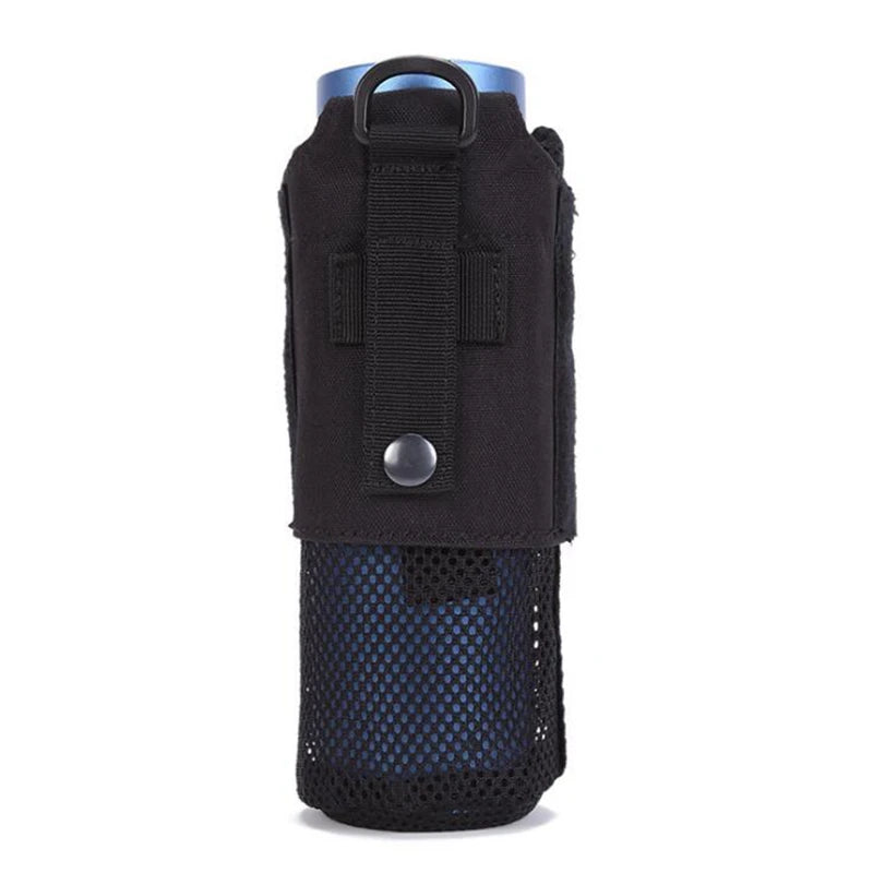 Tactical Molle Water Bottle Pouch Outdoor Mesh Holder Bag Hiking Cycle Backpack