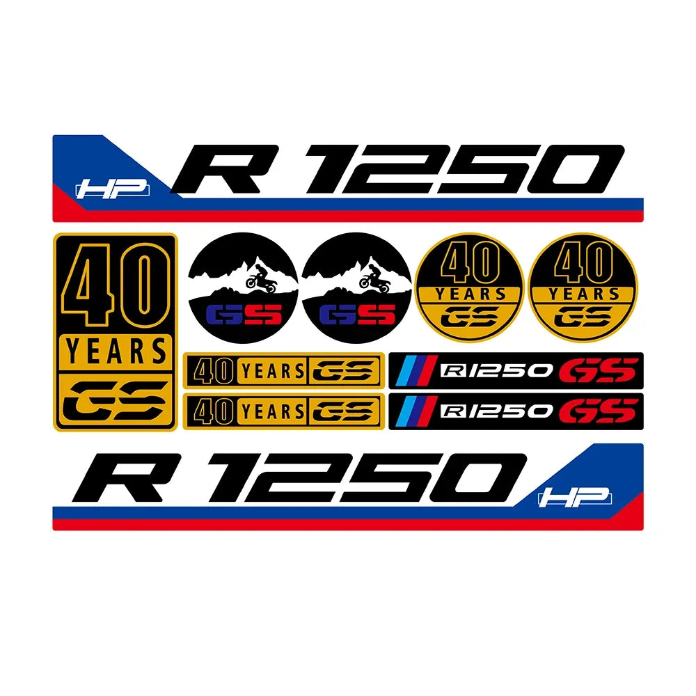 BMW R1200GS R1250GS ADV S1000XR Motorcycle Decals Swingarm Shaft, wheel & other