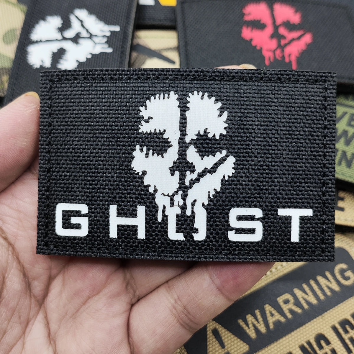 Call of Duty Ghost Skull Mask Tactical 3D Patch – Paintball Airsoft Hook/Loop
