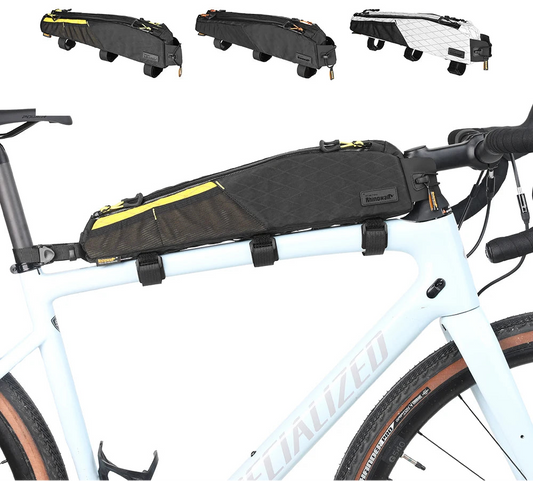 Rhinowalk 2.1L Waterproof Bike Top Tube Bag MTB Gravel Frame Storage Pouch