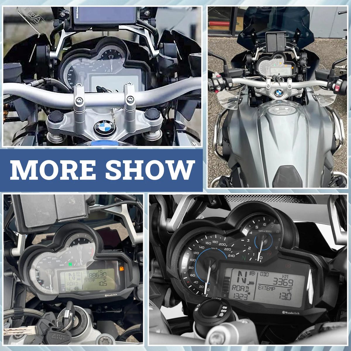 BMW R1200GS ADV Speedometer Tachometer Case Odometer Gauge Cover 2013-2018