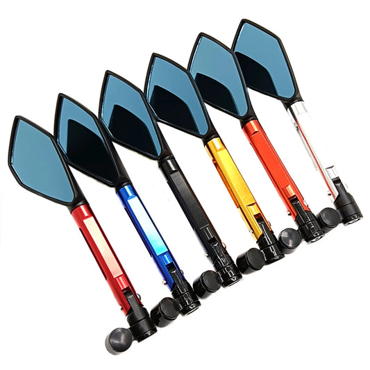 CNC Aluminium Motorcycle Mirrors 8mm 10mm, Honda Yamaha Suzuki Kawasaki Aprilia