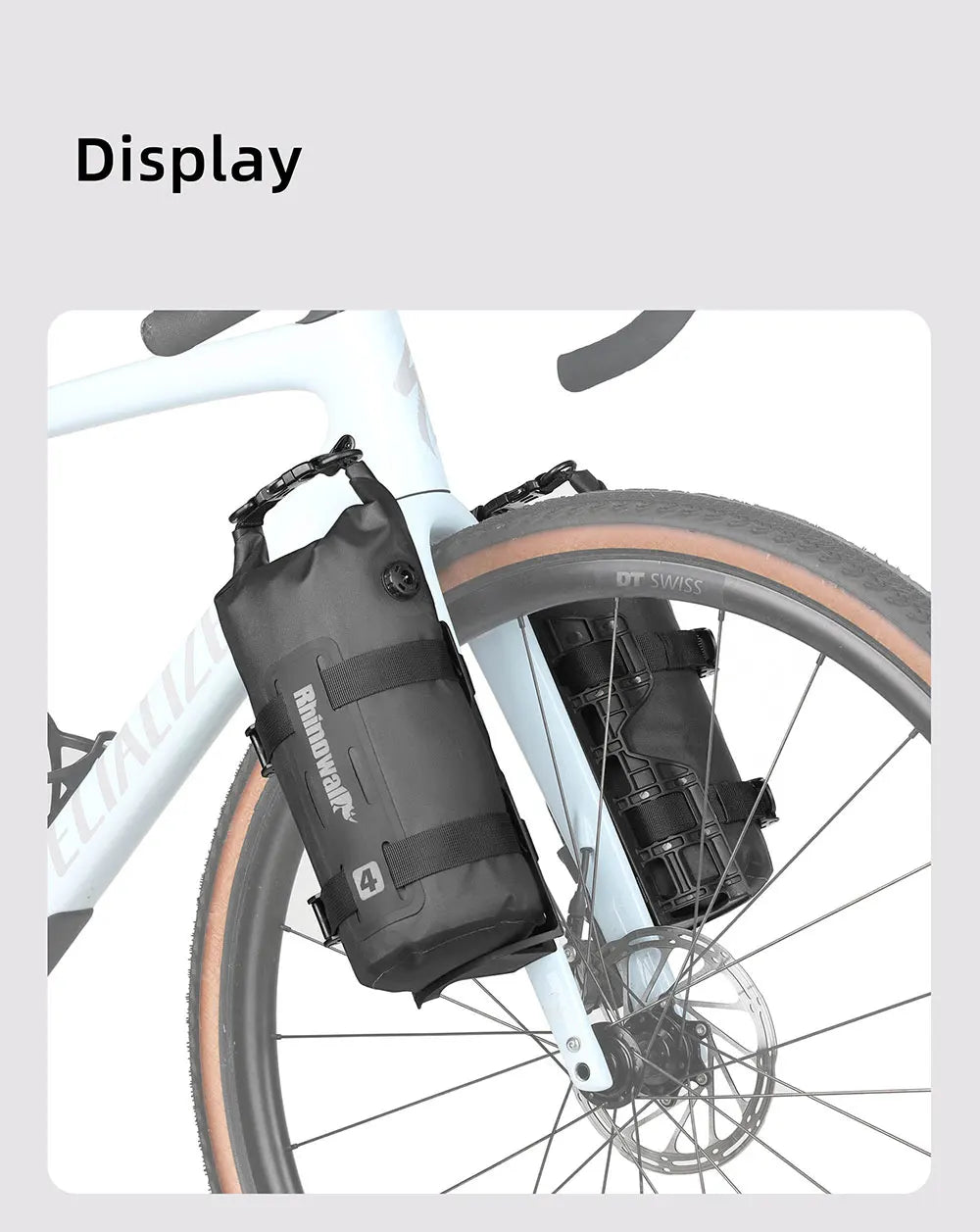 Rhinowalk 4L/7L Waterproof Bike Fork Bag Cage Mount Front Rack MTB RoadTour
