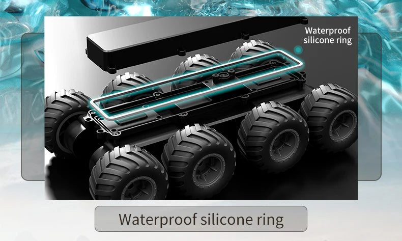 8X8 RC Car 8WD Amphibious Off-Road Stunt Truck 2.4G Waterproof Racing Crawler