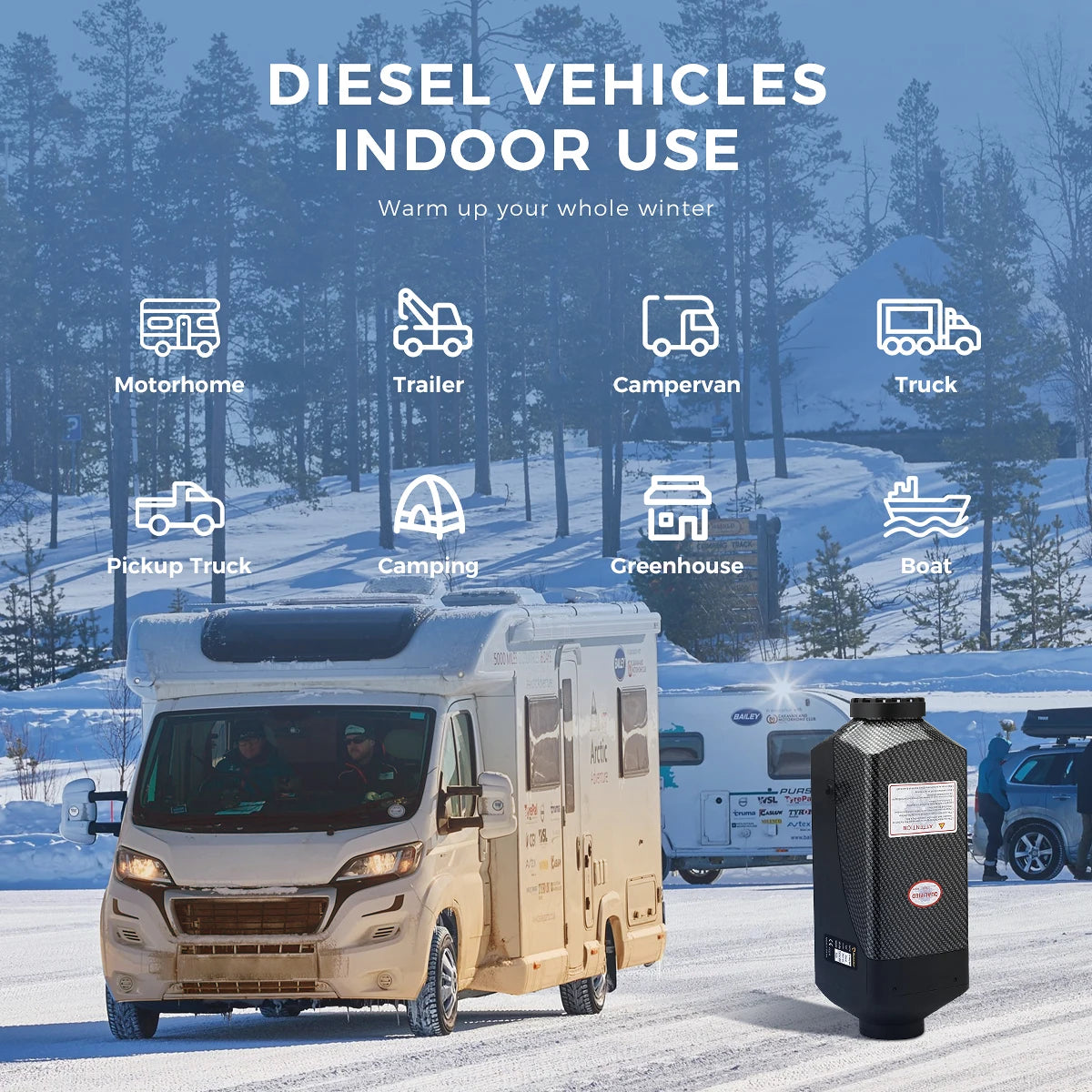 Sunster 8KW 12V Diesel Air Heater – Powerful, Efficient & Low Noise Camper Car