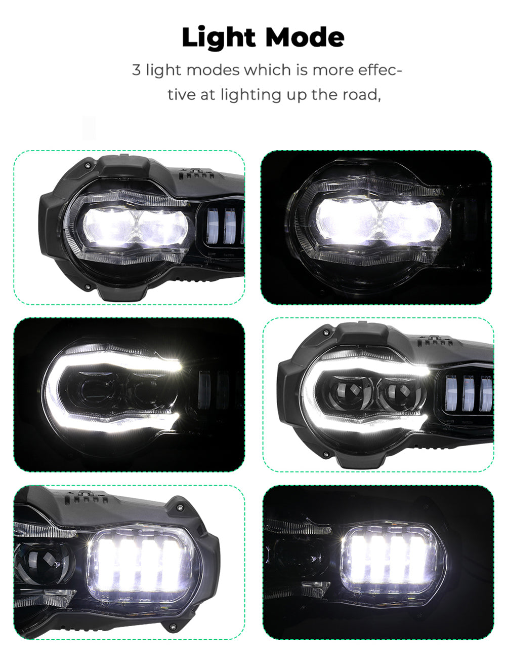 LED Headlight upgarde BMW R1200GS 2004-2012 R1200GS ADV 2005-2013 Plug & Play E24