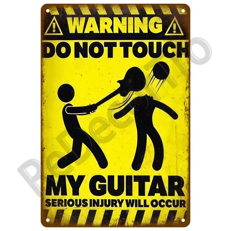 Warning Danger Beware Metal Sign,  Home Wall Decor Bar, Club, Man Cave Gift