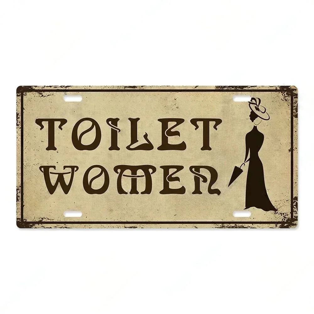 Vintage style Restroom Metal Sign Plaque Plate for Bar, Club, Toilet, Bathroom