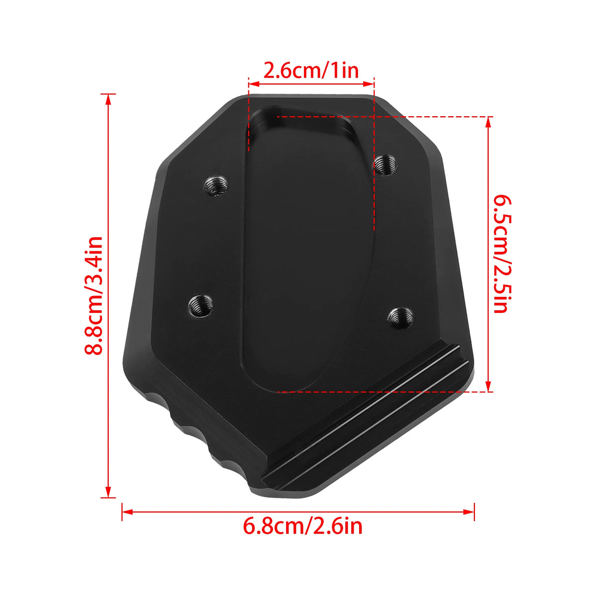Kawasaki W800 W650 W400 Kickstand Extension Pad  2019-2023 CNC Plate side stand