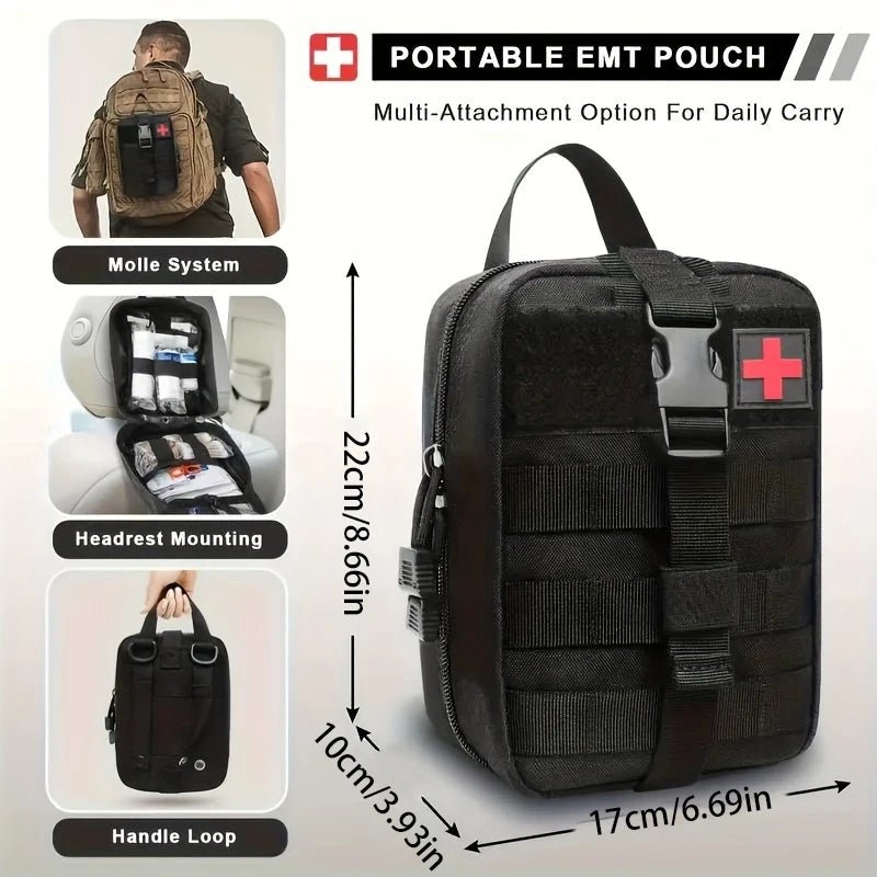 156pc 30-in-1 First Aid Kit for Home, Outdoor, Travel, Camping, Hiking & Boating