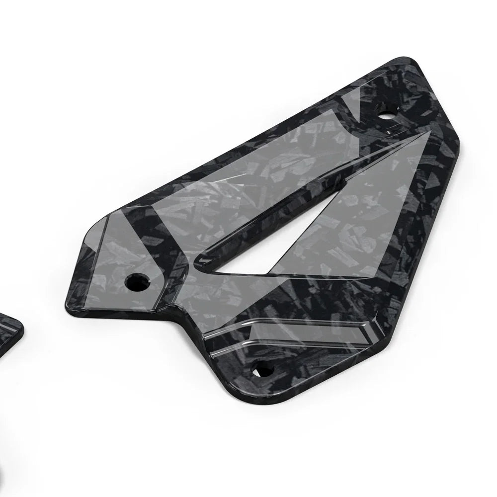 Carbon Look Heel Guard Plates For Kawasaki Z900 SE 2017-2024 Foot Pedal Covers