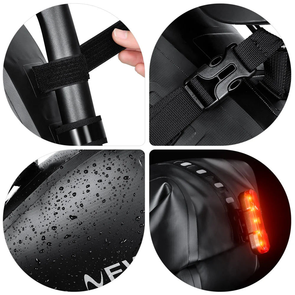 13L Waterproof Bicycle Saddle Tail Bag MTB Road Bike Luggage Touring eatpost
