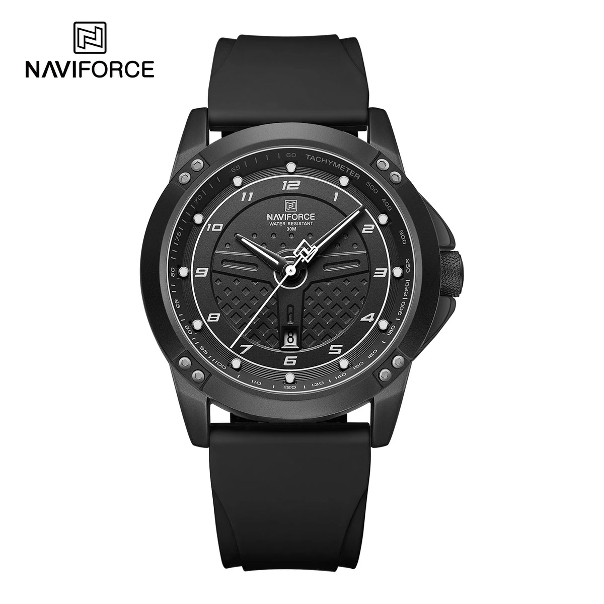 NAVIFORCE Men's Sport Quartz Watch – Waterproof, Luminous, Date Display