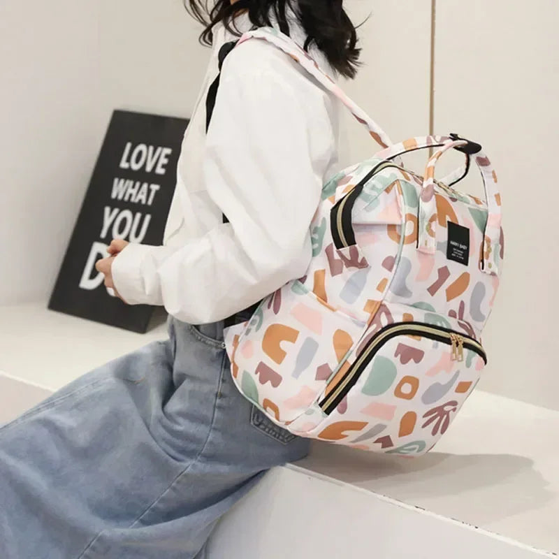 Multifunctional Waterproof Nappy Backpack - Large Capacity Diaper Bag for Mom