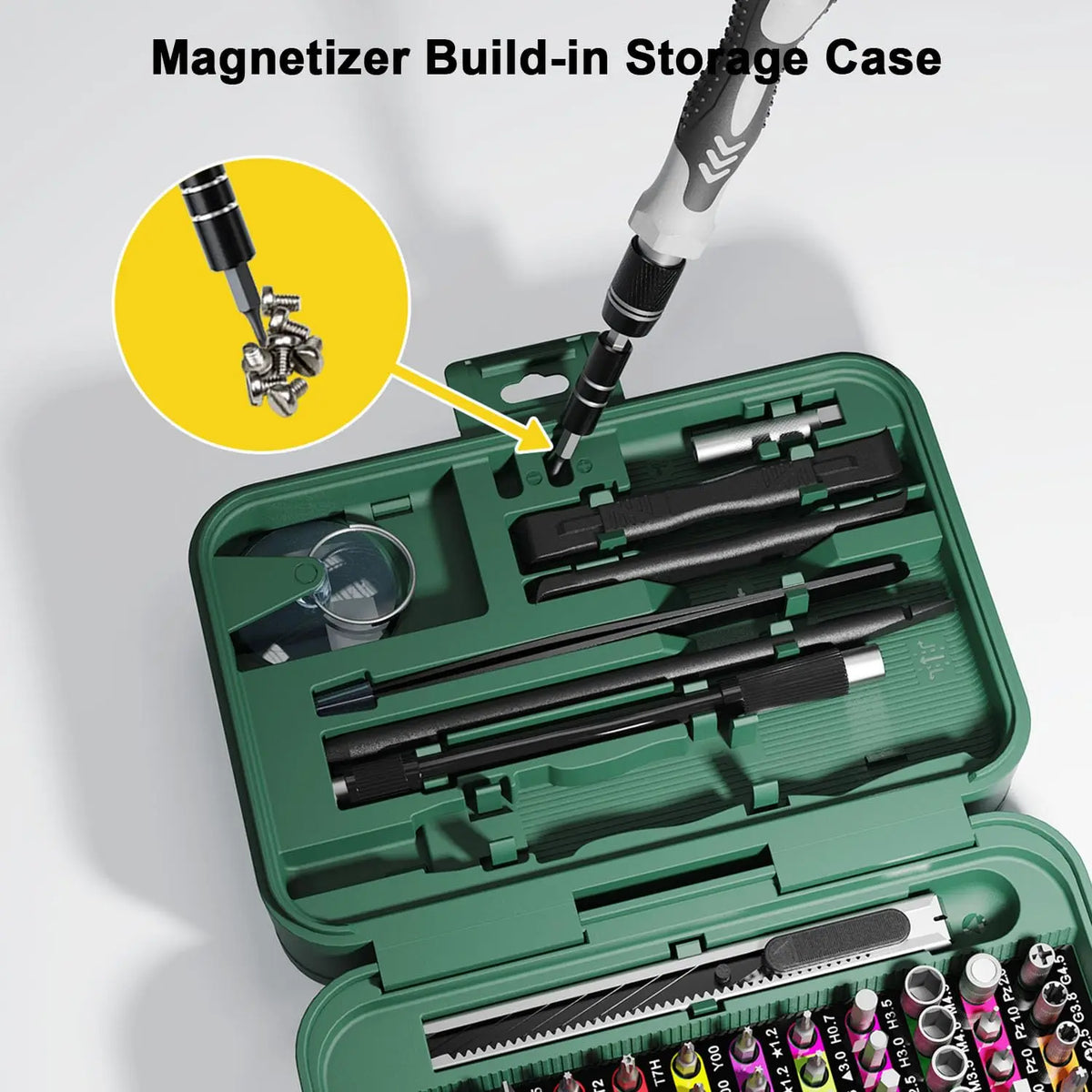 132-in-1 Magnetic Precision Screwdriver Set w/ Storage Box – Repair Tool Kit