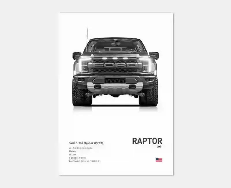 Pop Off Road Car Mancave Poster Luxury Supercar Canvas Wall Art MK1 RS GT500 GTR