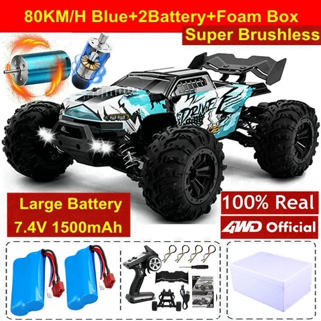 4WD RC Car 1:16 Off-Road  35KMH Brushed / 70KMH Brushless High-Speed truck 4x4