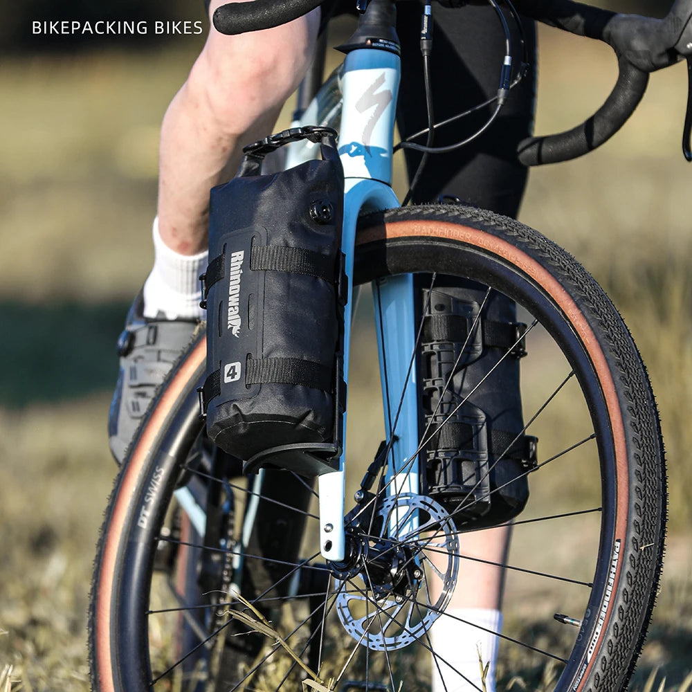 Rhinowalk 4L/7L Waterproof Bike Fork Bag Cage Mount Front Rack MTB RoadTour
