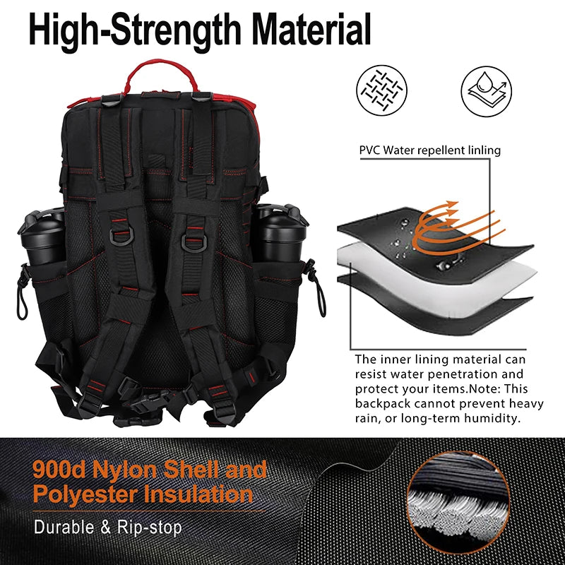 25L 35L 45L Backpack Tactical Gym Fitness Sports Travel Daypack Bag Molle