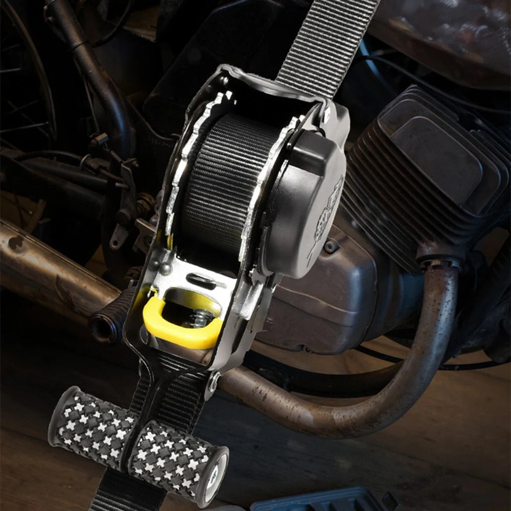 Retractable Ratchet Strap Auto Tie Down Load for Car Van Trailer Motorcycle