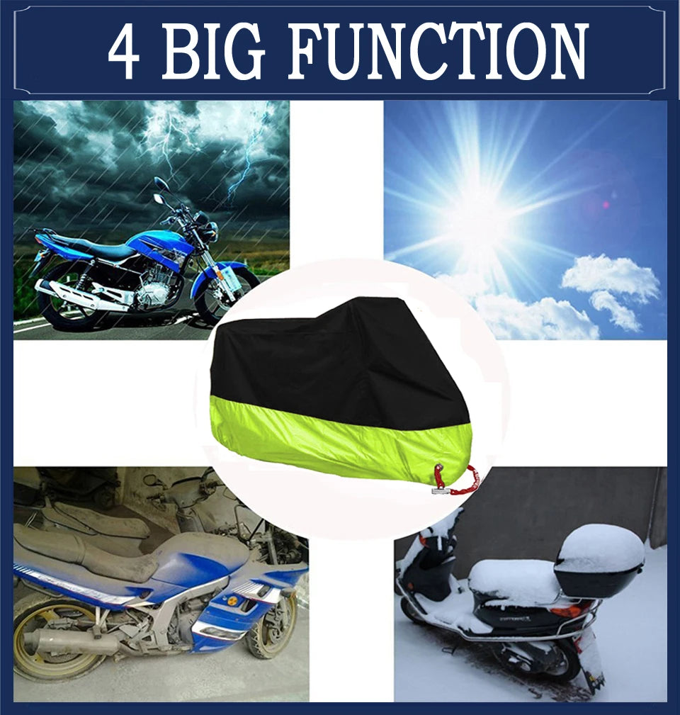 Motorcycle Cover, Rain, UV, Dustproof Cover storage  Honda Suzuki Kawasaki KTM