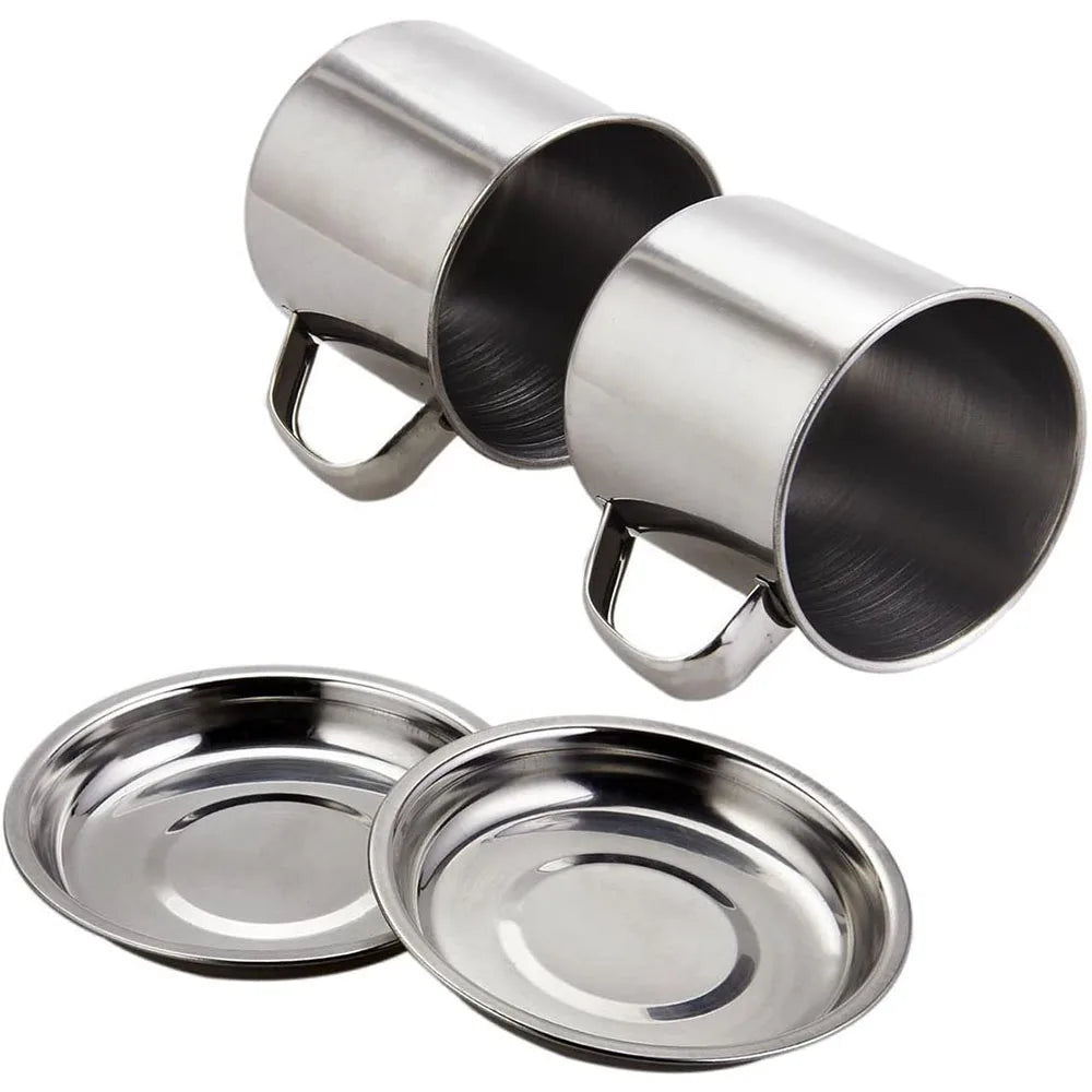 8Pcs Camping Cookware Set Pot Pan Cups Plates Hiking Picnic Outdoor Cooking Kit