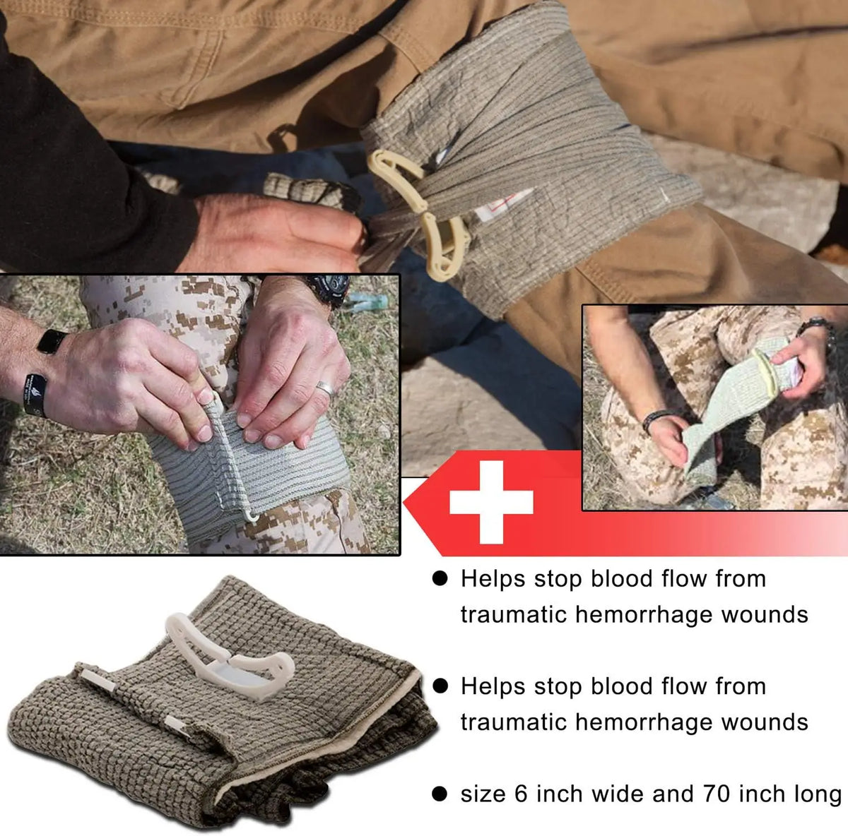 50pc IFAK Trauma Survival First Aid Kit, Hiking, Camping, Home, Israeli Bandage