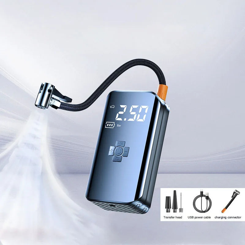 Rechargeable Motorcycle Air Pump Portable Compressor Tyre Inflator 150PSI 120W