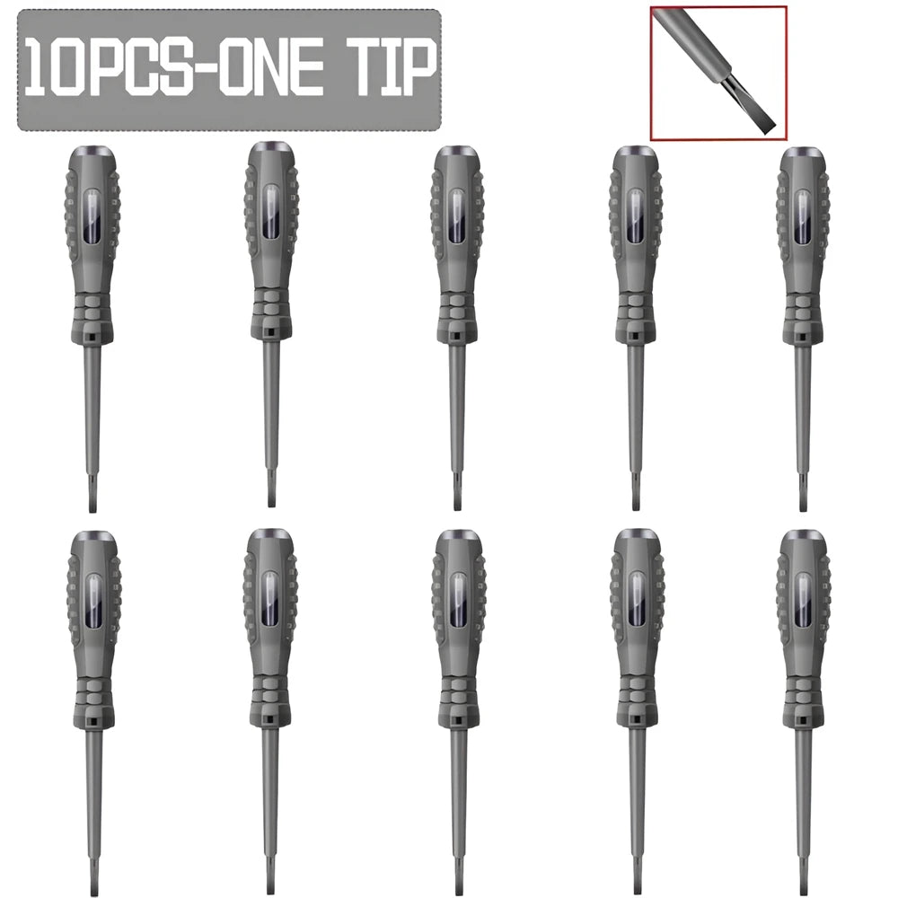 Neon Bulb Indicator Screwdriver Insulated Electrician pen Voltage Tester