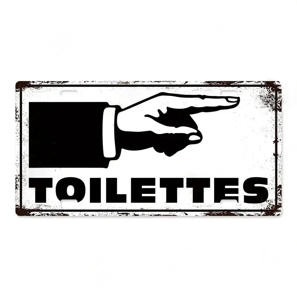 Vintage style Restroom Metal Sign Plaque Plate for Bar, Club, Toilet, Bathroom