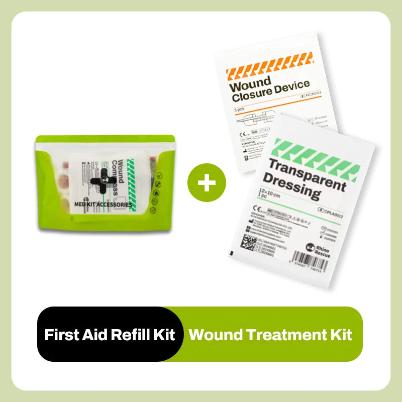 RHINO RESCUE First Aid Refill Bag Outdoor Home Emergency Bandages Gauze