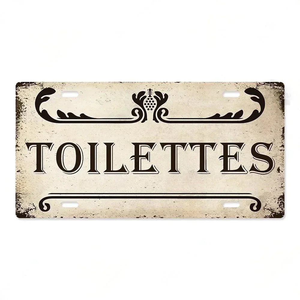 Vintage style Restroom Metal Sign Plaque Plate for Bar, Club, Toilet, Bathroom