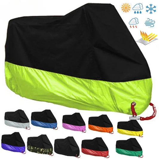 Motorcycle Cover, Rain, UV, Dustproof Cover storage Universal Bike Scooter