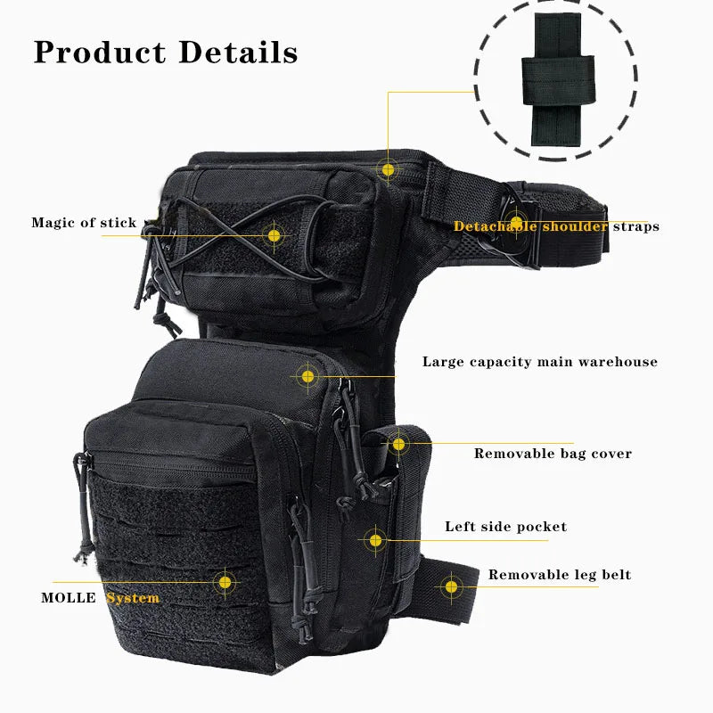 Tactical Leg Bag Utility Pouch Waist Pack Tool Belt Airsoft Paintball