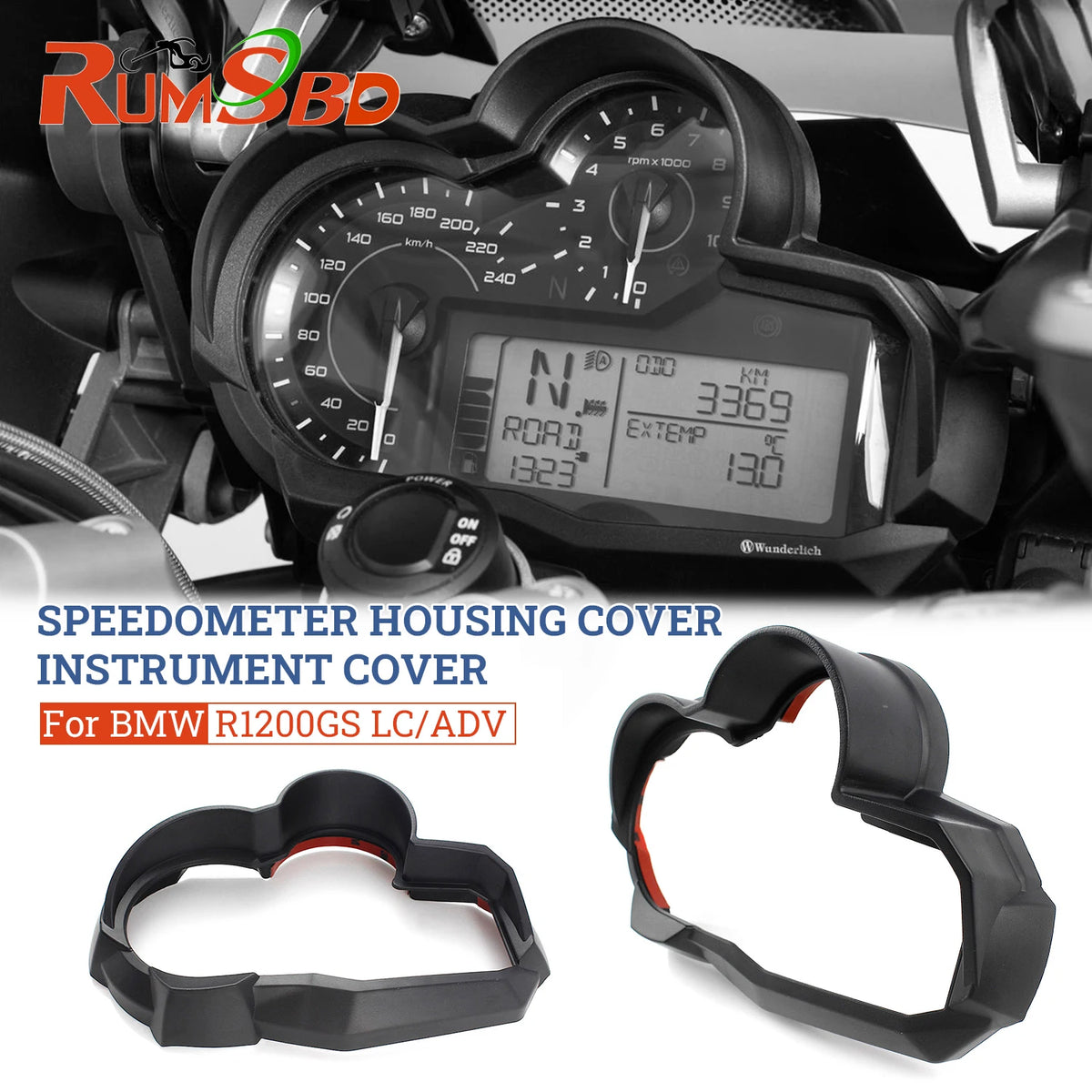 BMW R1200GS ADV Speedometer Tachometer Case Odometer Gauge Cover 2013-2018