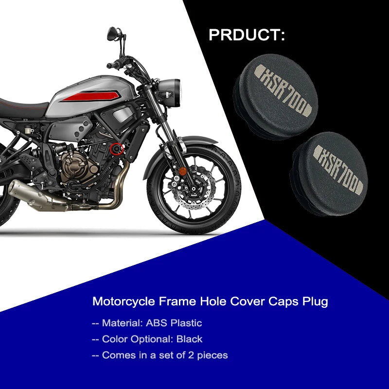 MT-07 Frame Hole Cover Caps Plug Set Yamaha XSR700 Tracer700 2013-2021 Protector