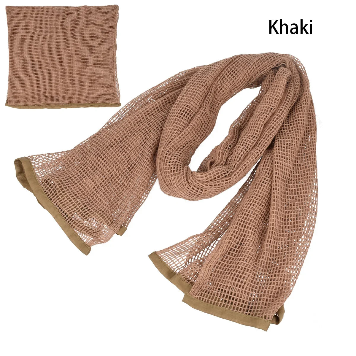 Tactical Cotton Scarf Mesh Neck Keffiyeh Camouflage Face Sniper Veil for Hunting