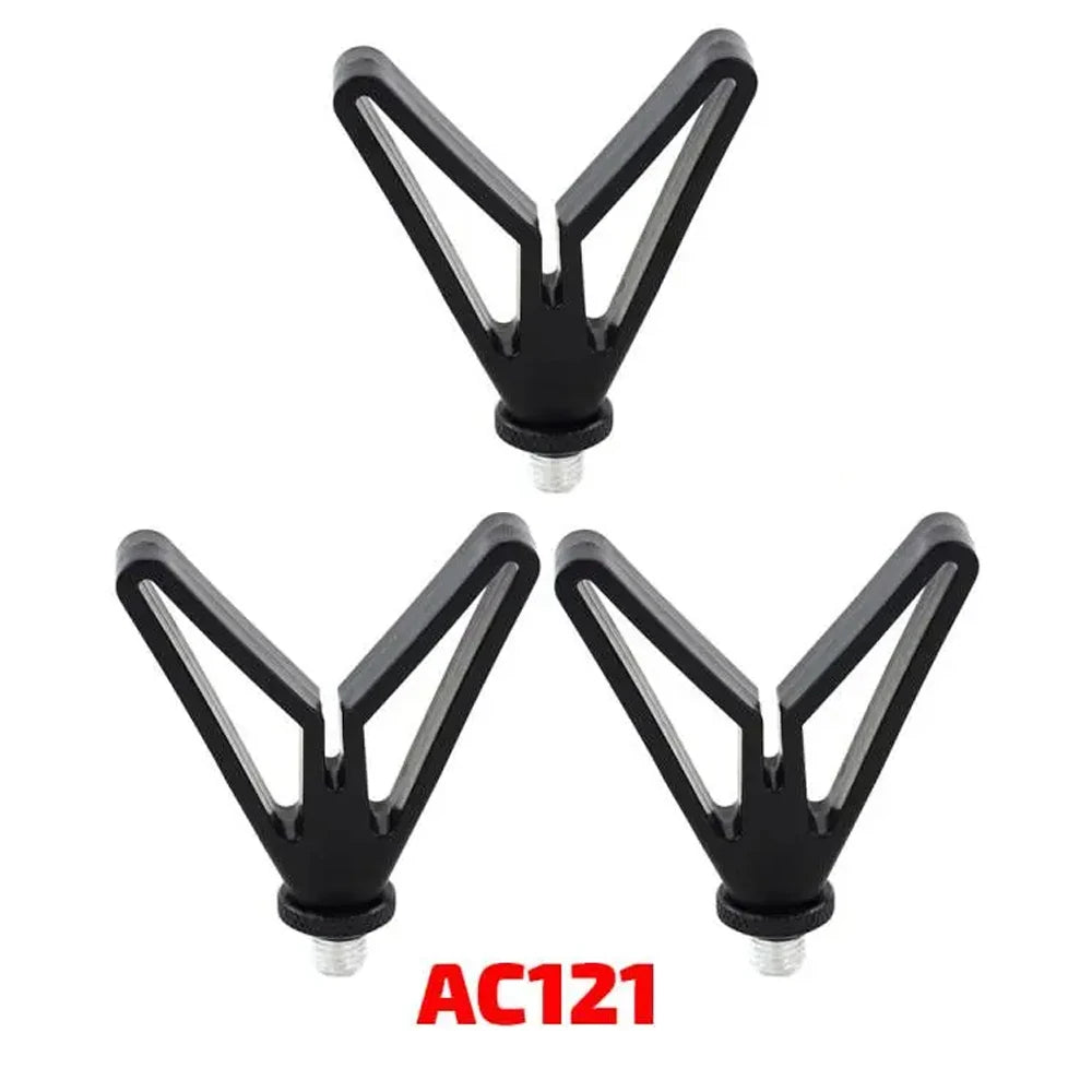 Hirisi 4 Pieces Carp Fishing Rod Rest Head for Bank Sticks & Buzz Bar